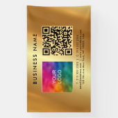 QR-Code für Business-Logos Gold Außenwerbung Banner (Vertikal)