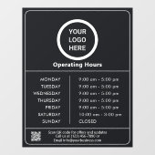 QR-Code für Business-Logos in Schwarz und Weiß Fensteraufkleber (Blatt)