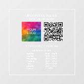 QR-Code für Business-Logos Minimalistisch zu Öffnu Fensteraufkleber (Blatt)