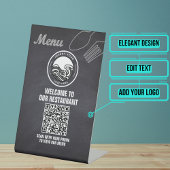 QR-Code für Chalkboard Restaurant Sockelschild