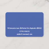 QR-Code für Charterbefragung Moderne Vorlage Visitenkarte (Rückseite)