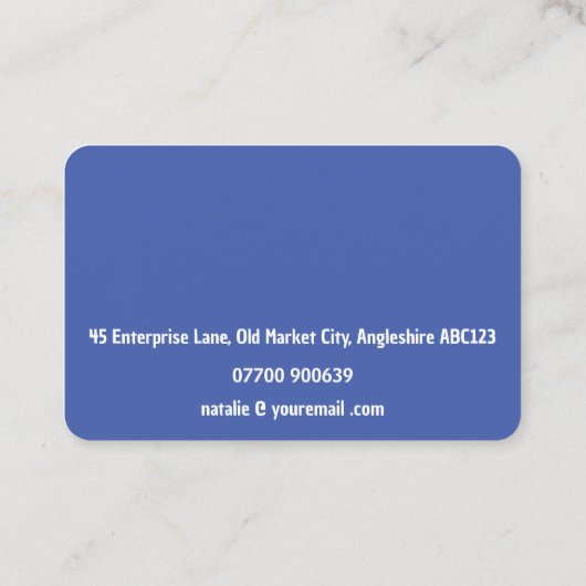 QR-Code für Charterbefragung Moderne Vorlage Visitenkarte (Rückseite)