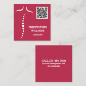 QR-Code für Chiropraktische Massage Quadratische Visitenkarte (Vorne/Hinten)