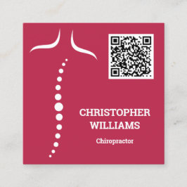 QR-Code für Chiropraktische Massage Quadratische Visitenkarte