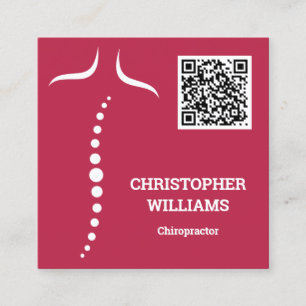 QR-Code für Chiropraktische Massage Quadratische Visitenkarte