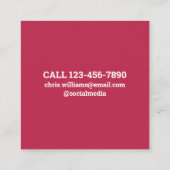 QR-Code für Chiropraktische Massage Quadratische Visitenkarte (Rückseite)