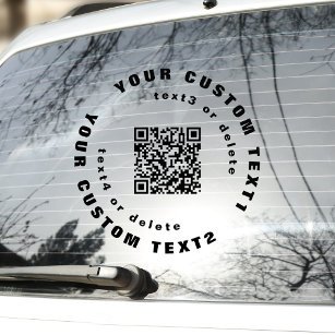 QR-Code für Clear Vinyl circle Car Window Bumper S Aufkleber