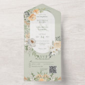 QR-Code für Creme & Yellow Boho All In One Einladung (Innen Boden)