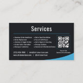 QR-Code für Dachrinneninstallation Visitenkarte (Rückseite)