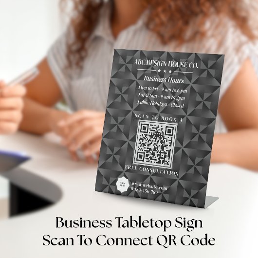 QR-Code für das 3D-Logo "Urban Black Gradient Busi Sockelschild