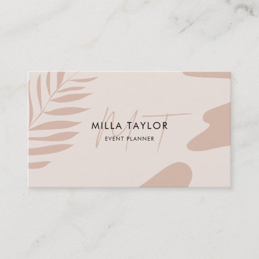 QR-Code für das Abstrakte Rosa Monogramm Visitenkarte (Vorderseite)