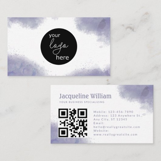 QR-Code für das benutzerdefinierte Logo "Blush Cha Visitenkarte (Vorne/Hinten)