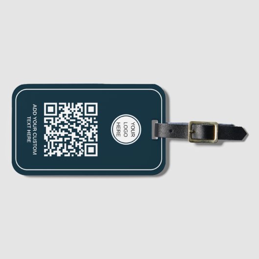 QR-Code für das benutzerdefinierte Unternehmen Ber Gepäckanhänger (Vorderseite (Horizontal))