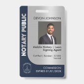 QR-Code für das berufliche Blue Silver Notary Logo Ausweis (Front)