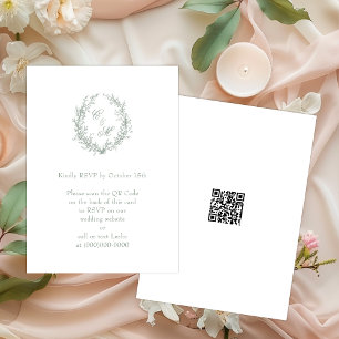 QR-Code für das botanische Gewirr-Monogramm von Sa Begleitkarte