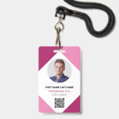 QR-Code für das Circle Foto-Logo Benutzerdefiniert Ausweis (Vorderseite mit Lanyard)
