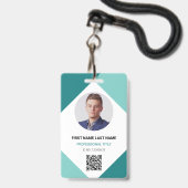 QR-Code für das Circle Foto-Logo Benutzerdefiniert Ausweis (Front with Lanyard)