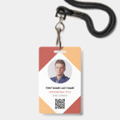 QR-Code für das Circle Foto-Logo Benutzerdefiniert Ausweis (Vorderseite mit Lanyard)