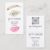 QR-Code für das dauerhafte Logo "Lash Brow" Gold P Visitenkarte (Vorne/Hinten)