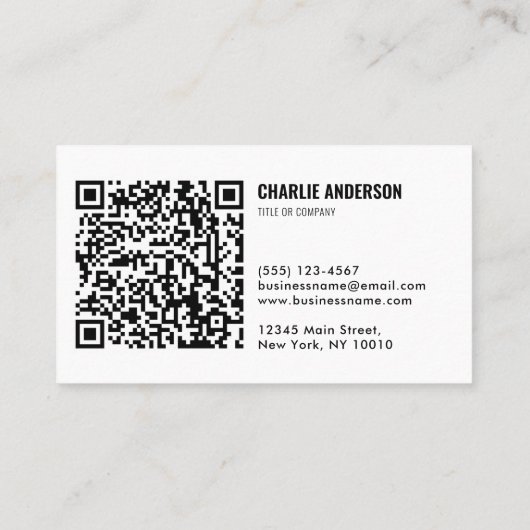 QR-Code für das einfache Branding von Unternehmen Visitenkarte (Rückseite)