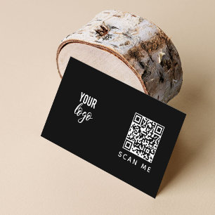 QR-Code für das einfache Schwarze Geschäftslogo Visitenkarte