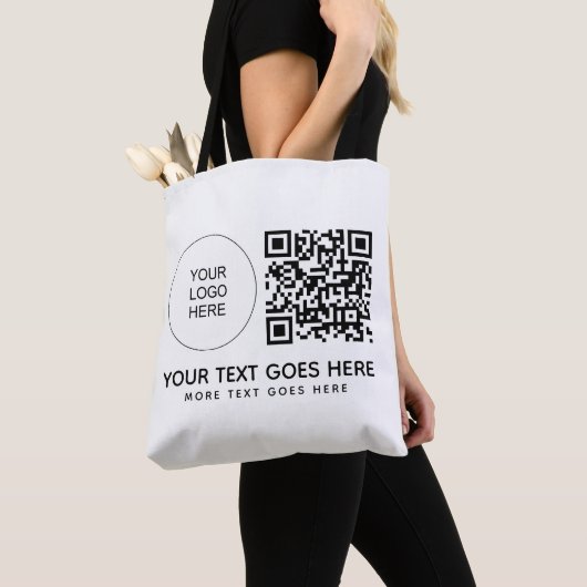 QR-Code für das Firmenlogo Vorderseite Tasche (Von Nahem)
