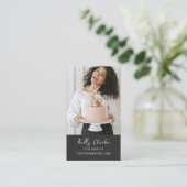 QR-Code für das Foto "Black Influencer Content Cre Visitenkarte (Stehend Vorderseite)