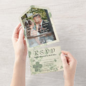 QR-Code für das Foto Botanischer Clover Green Char All In One Einladung (Abreißen)