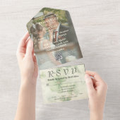 QR-Code für das Foto Botanischer Clover Green Char All In One Einladung (Abreißen)