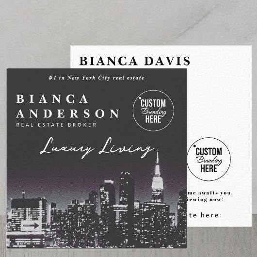 QR-Code für das Foto "Luxury Real Anwesen Business Quadratische Visitenkarte