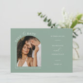 QR-Code für das Foto "Sage Green Boho Arch" Save t Einladung (Stehend Vorderseite)