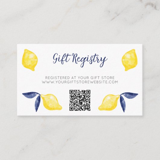 QR-Code für das Geschenk von Wasserfarben-Zitrusfr Begleitkarte (Vorderseite)