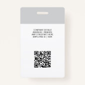 QR-Code für das grau benutzerdefinierte Foto Mitar Ausweis (Rückseite)