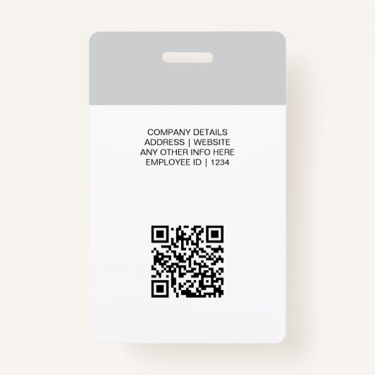 QR-Code für das grau benutzerdefinierte Foto Mitar Ausweis (Rückseite)