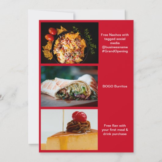 QR-Code für das Großformat Opening Modern Red Busi Einladung (Rückseite)