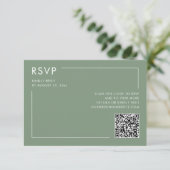 QR-Code für das Hochzeitsszendieren von RSVP-Einsc Karte (Stehend Vorderseite)