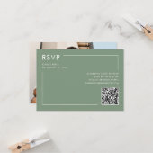 QR-Code für das Hochzeitsszendieren von RSVP-Einsc Karte (Vorderseite/Rückseite Beispiel)