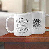 QR-Code für das Hotel oder Gästehaus Kaffeetasse
