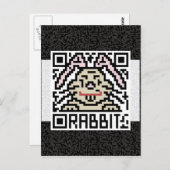 QR-Code für das Kaninchen Postkarte (Vorne/Hinten)