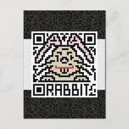 QR-Code für das Kaninchen Postkarte (Vorderseite)