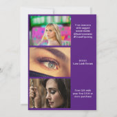 QR-Code für das Lila Geschäftslogo von Grand Openi Einladung (Rückseite)