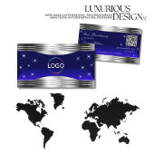 QR-Code für das Logo "Arful Night Sky Blue Silver  Visitenkarte