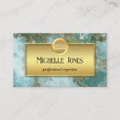 QR-Code für das Logo "Gold Marble" Abstrakt Visitenkarte (Vorderseite)