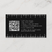 QR-Code für das Logo von Black Simple Ruler Compan Visitenkarte (Rückseite)