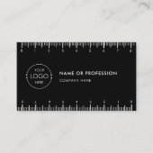 QR-Code für das Logo von Black Simple Ruler Compan Visitenkarte (Vorderseite)