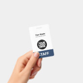 Qr-Code für das Markenlogo von Navy Blue Employee Ausweis (Handheld)