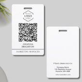 QR-Code für das moderne White Black Business Ausweis