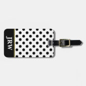 QR-Code für das Muster Schwarz und Weiß Gepäckanhänger (Vorderseite horizontal)