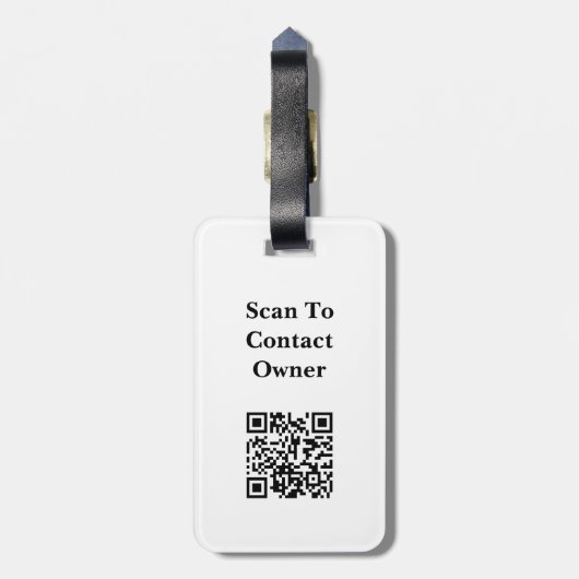 QR-Code für das Muster Schwarz und Weiß Gepäckanhänger (Rückseite vertikal)