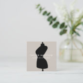 QR-Code für das Nähen von Seamstress-Tailor-Manneq Quadratische Visitenkarte (Stehend Vorderseite)